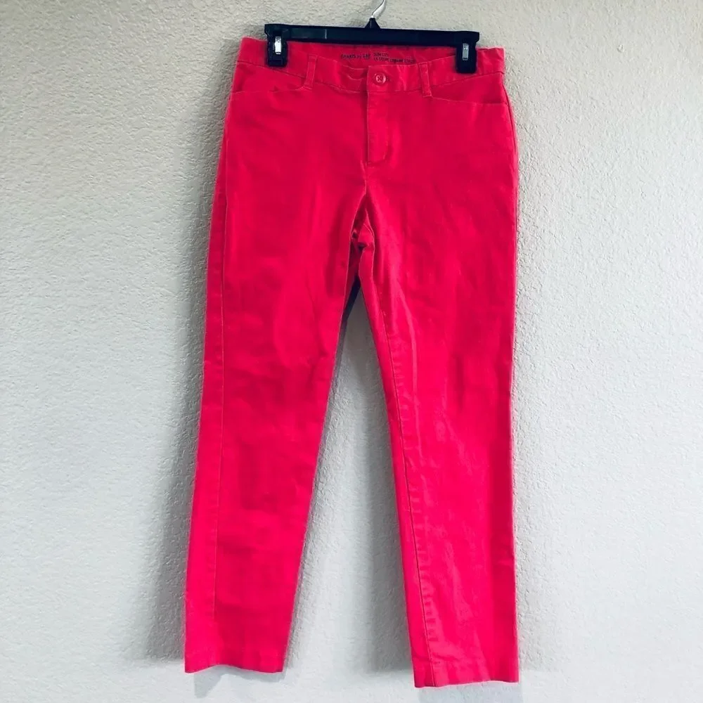 Khakis by Gap Coral Pink Cropped Ankle Pants 2